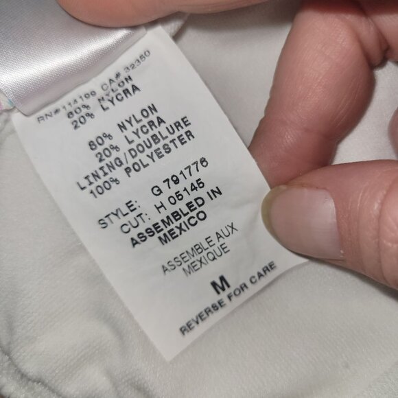 Roxy Women's Medium Rainbow Stripe Halter Bikini Top Triangle Cups Back Logo - Picture 9 of 10